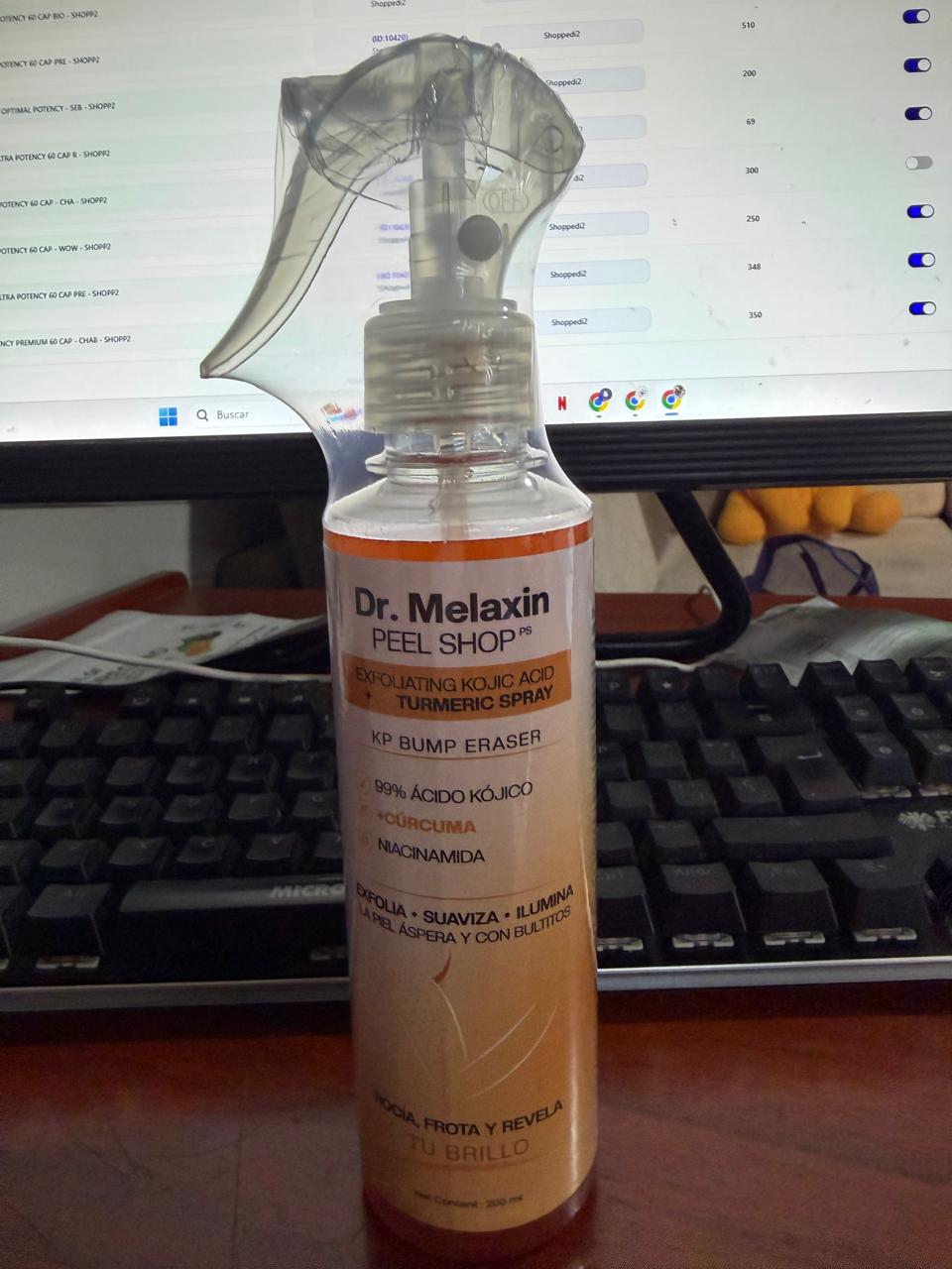 EXFOLIANTE DR. MELAXIN PEEL SHOT (Kojic Acid + Turmeric Spray)